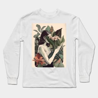 Girl with plants Long Sleeve T-Shirt